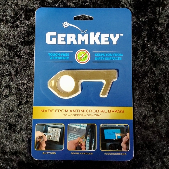 New 2 Germ Key Antimicrobial Brass two GermKeys - Picture 2 of 3